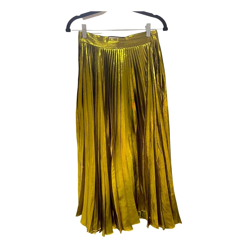 Gold vintage Gucci maxi skirt